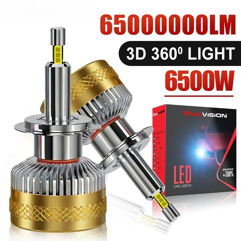 

6500W 6500000LM Super H7 LED 360 For Projector Lenses CANbus LED Headlight Bulbs H11 H1 H8 9005 HB3 9006 HB4 9012 HIR2 Car Lamps