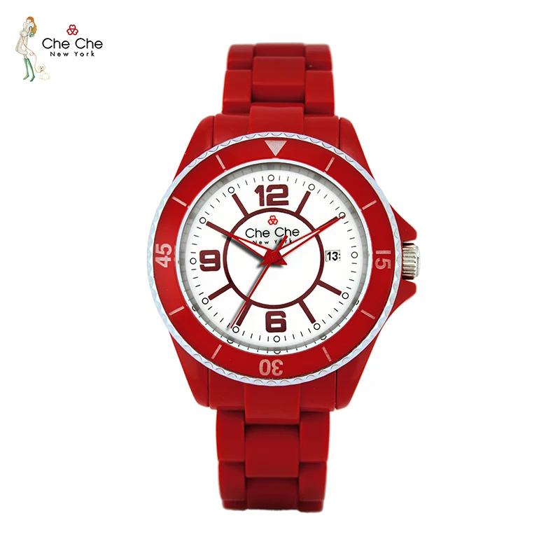 CHECHE CC007 Watch Female Fashion Versatile Sports Wind Commuter Calendar Simple Generous Casual Tide Send Gift Box