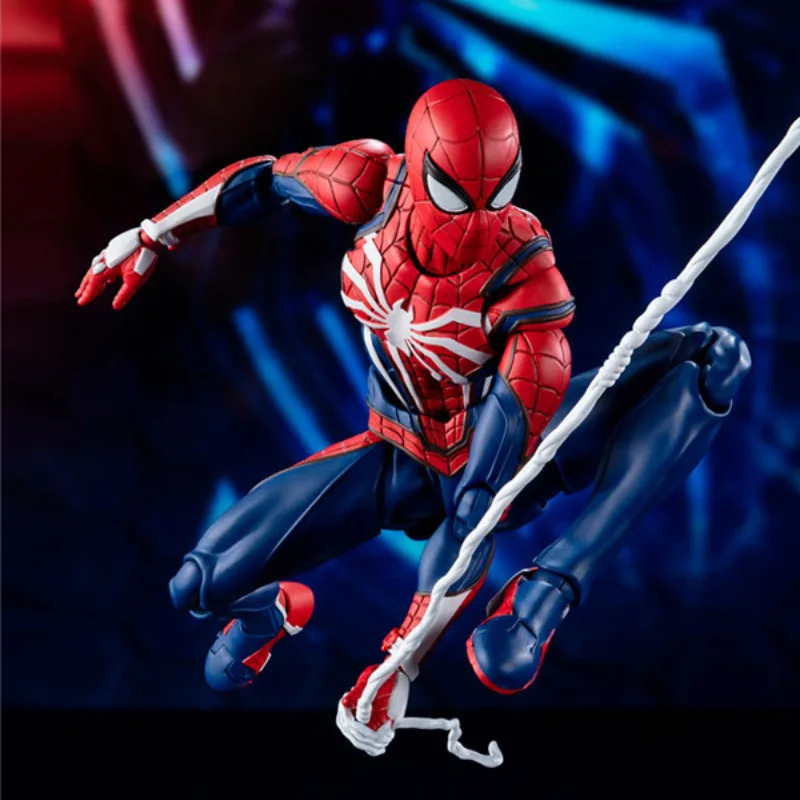 Marvel dessin animé WD Spider Man vinyle visage Figure poupée améliorée bataille robe drôle PS4 jeu Version Mobile Spider Man poupée modèle
