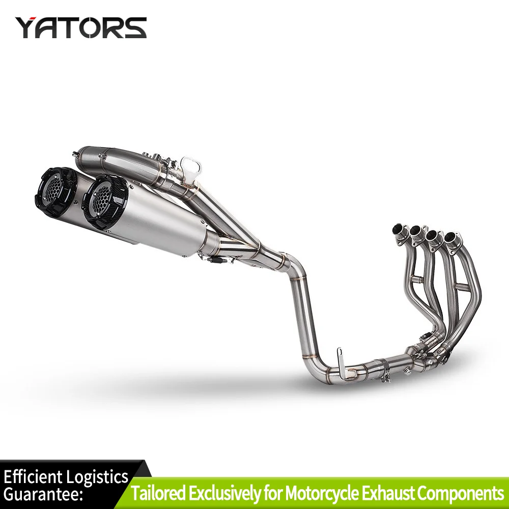 High Performance Stainless Steel Dual-Outlet Full Exhaust System - Direct Fit for Kawasaki ZX4R/ZX25R Exhausts Pipes