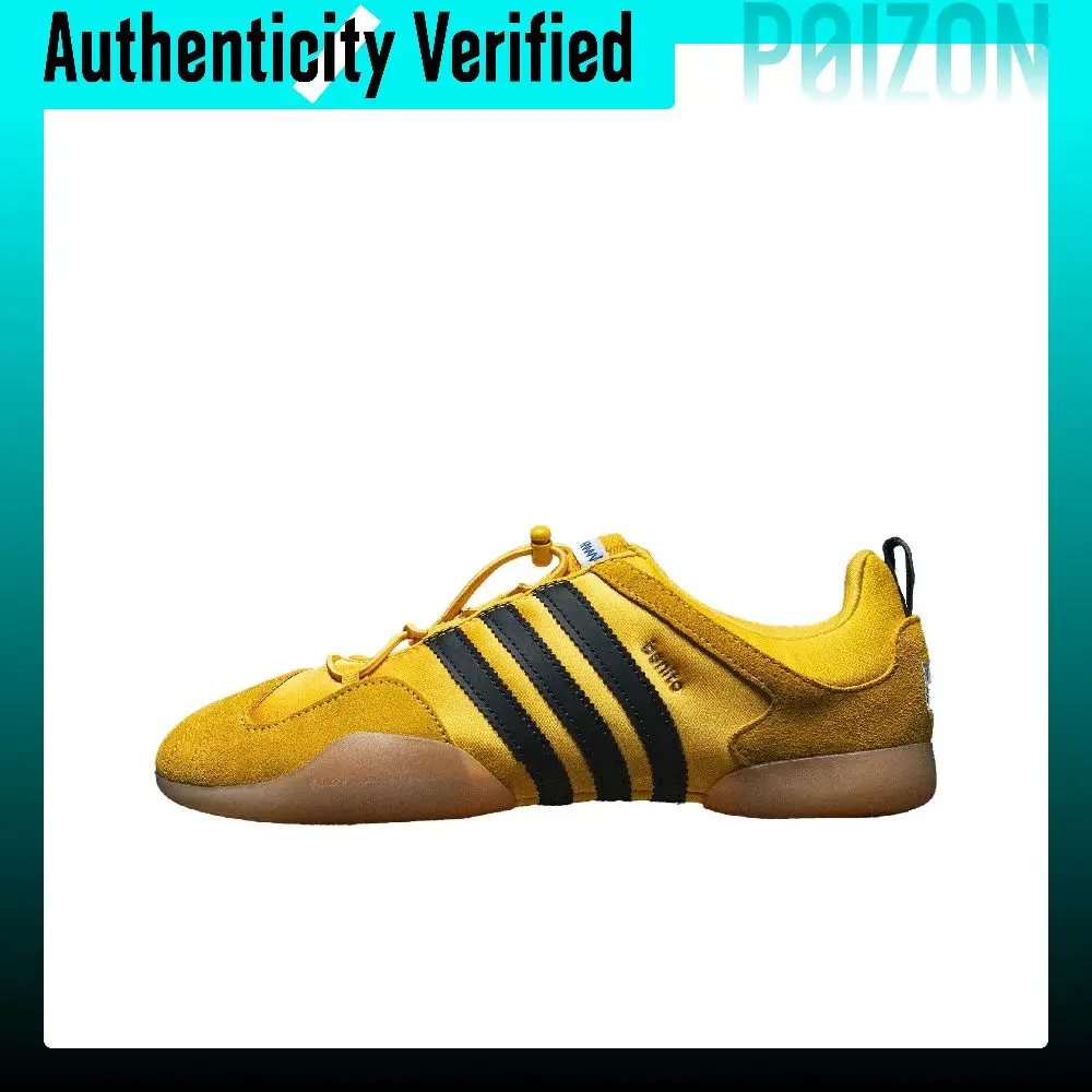 Adidas Originals x Bad Bunny, zapatillas deportivas de caña baja, modelo Ballerina, para hombre, con suela gruesa y detalles dorados, color negro, JQ9230.