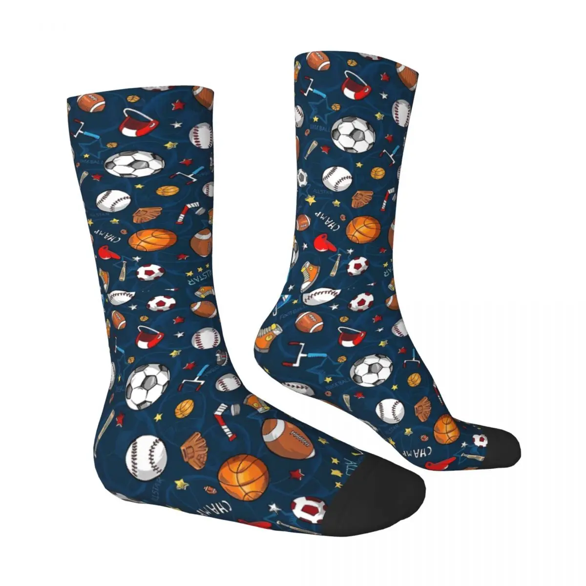 Chaussettes Elin amusantes pour hommes, divers motifs de qualité IkHip Hop, chaussettes Crew imprimées, cadeau fantaisie