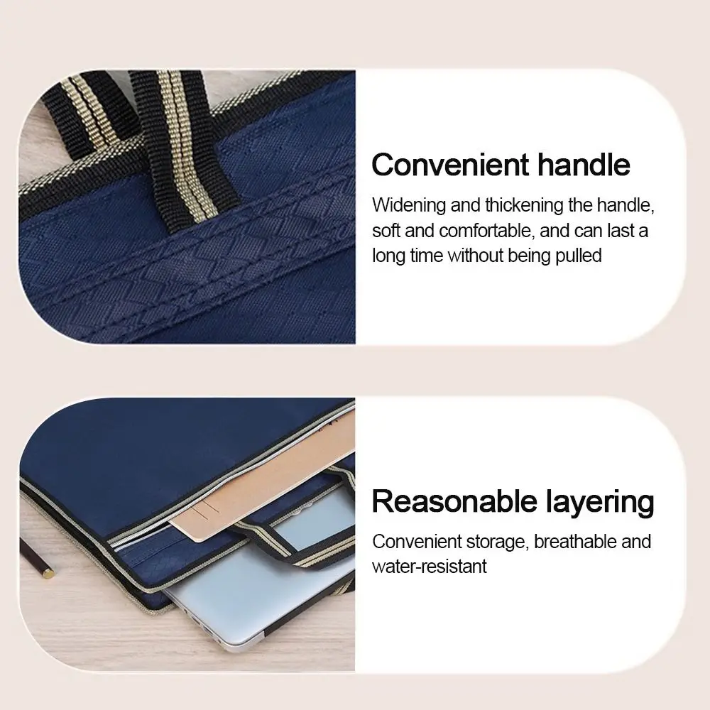 

Модная сумка для документов формата А4, портативный портфель с двойной молнией, водонепроницаемая сумка для документов Оксфорд