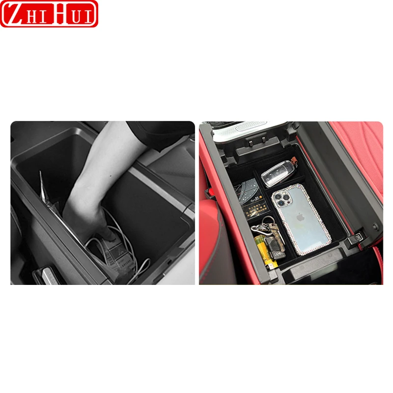 For Chery EXEED RX 2024 2023 Car Styling Center Console Organizer Storage Armrest Storage Box Modification Auto Accessories