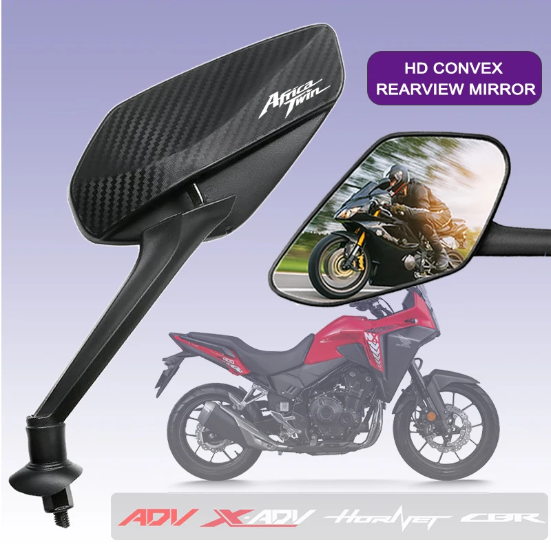 

Motorcycle Off-Road Anti-Shake Antiglare Wide-angle Rearview Mirror For HONDA Africa Twin CRF1100 CRF1100L AfricaTwin LNC750S