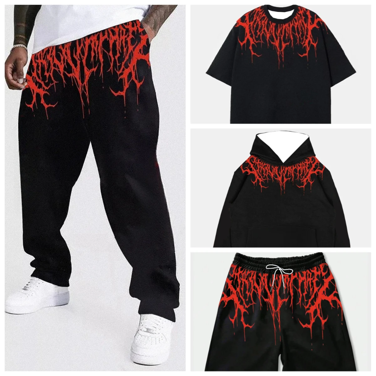Blood Red Coil Devil Casual Men Shorts T-Shirt Pants Hoodie Sports Style Boy Friends Gifts Quick Dry Outdoor Trendy Sportswear