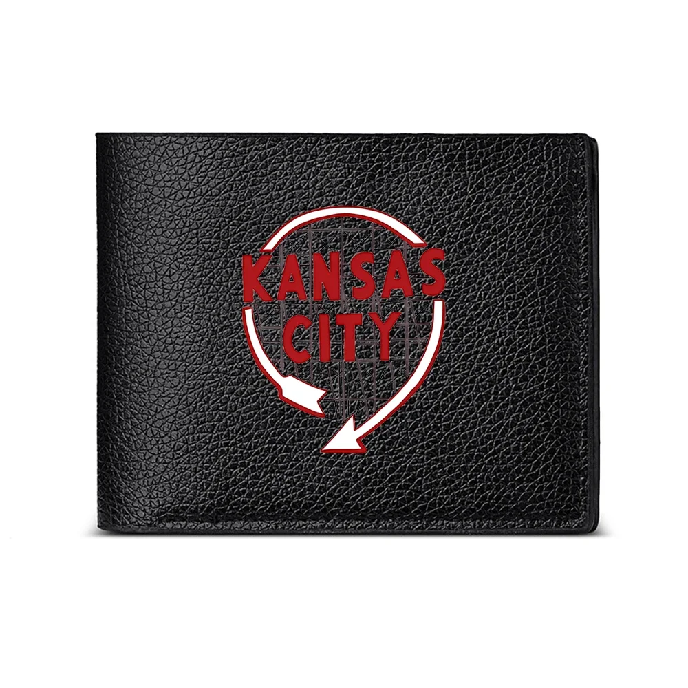 Kansas City Logo Design Men's Wallet Card Holder Casual Business Fashion Print Style