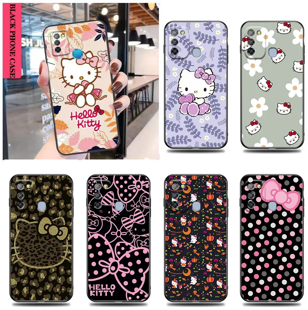 Cute Cat Hello K-k-Kitty Funda Case For Infinix CAMON 19 16 ZERO X NEO 20 8 POVA 4 2 NEO2 NOTE 12 G96 11 10 8 8I S5 Case Shell