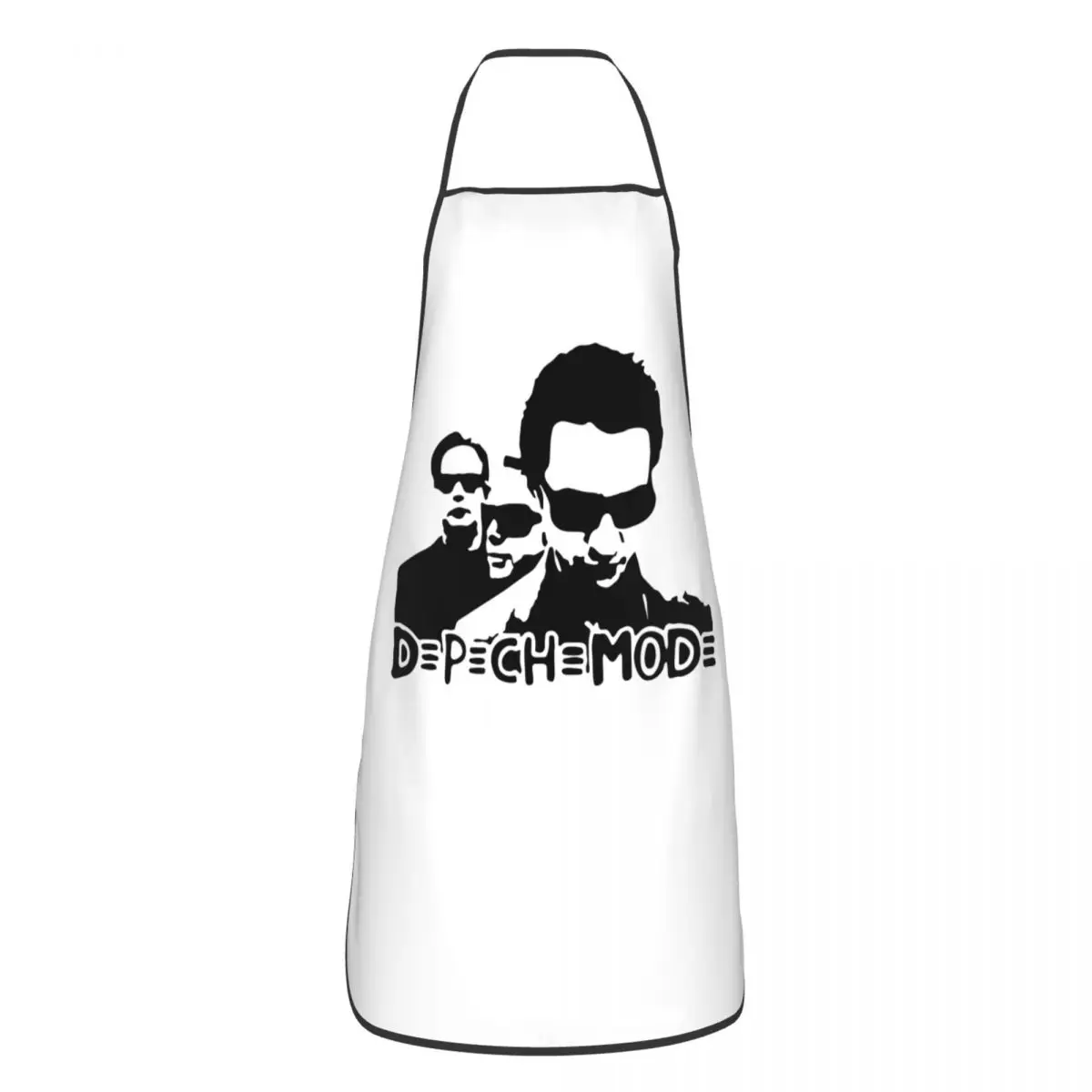 Custom Unisex Electronic Rock Depeche Cool Mode Bib Apron Adult Women Men Chef Tablier Cuisine for Kitchen Cooking Gardening