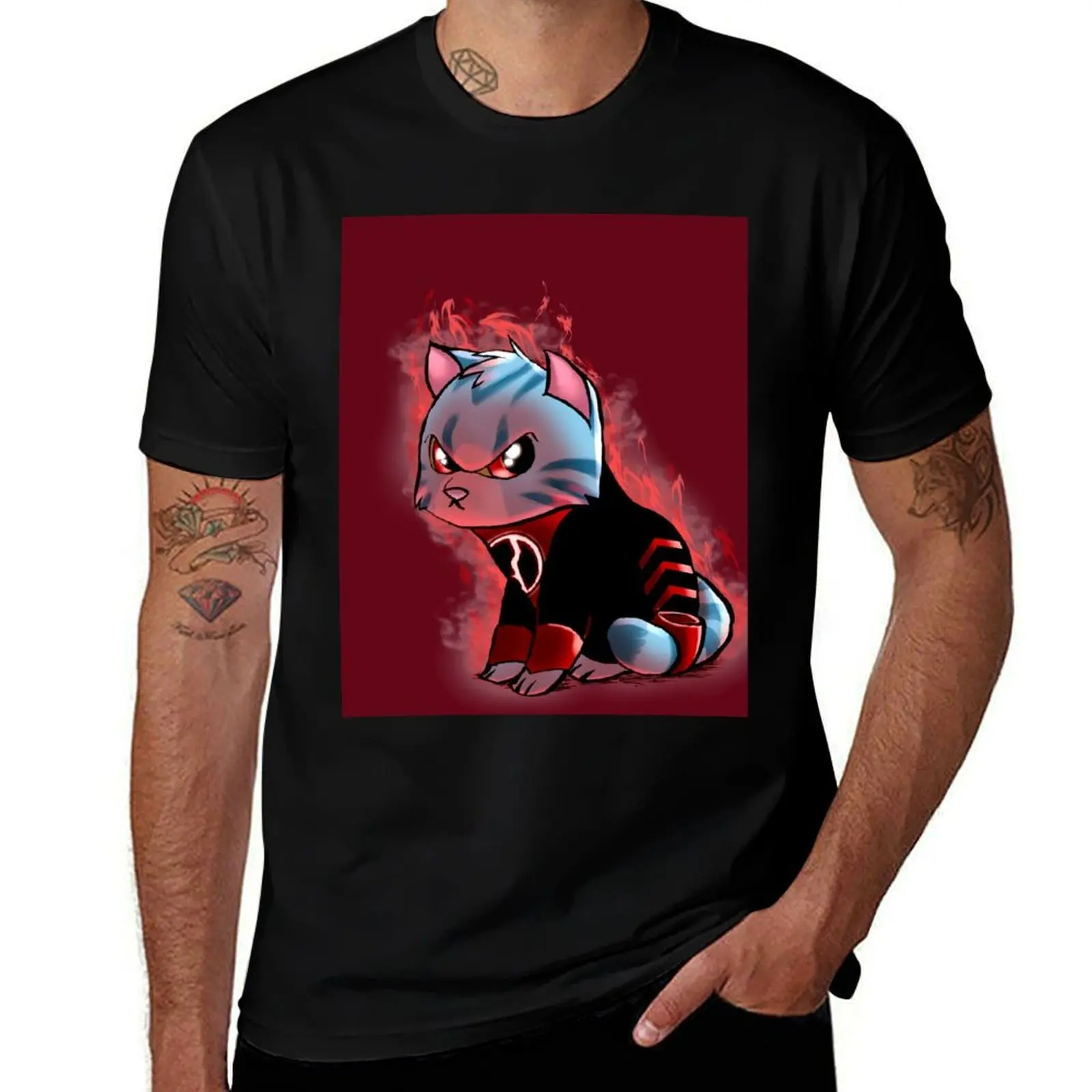 

RAGE KITTY T-Shirt man t shirt cotton high quality t shirts cotton 100%