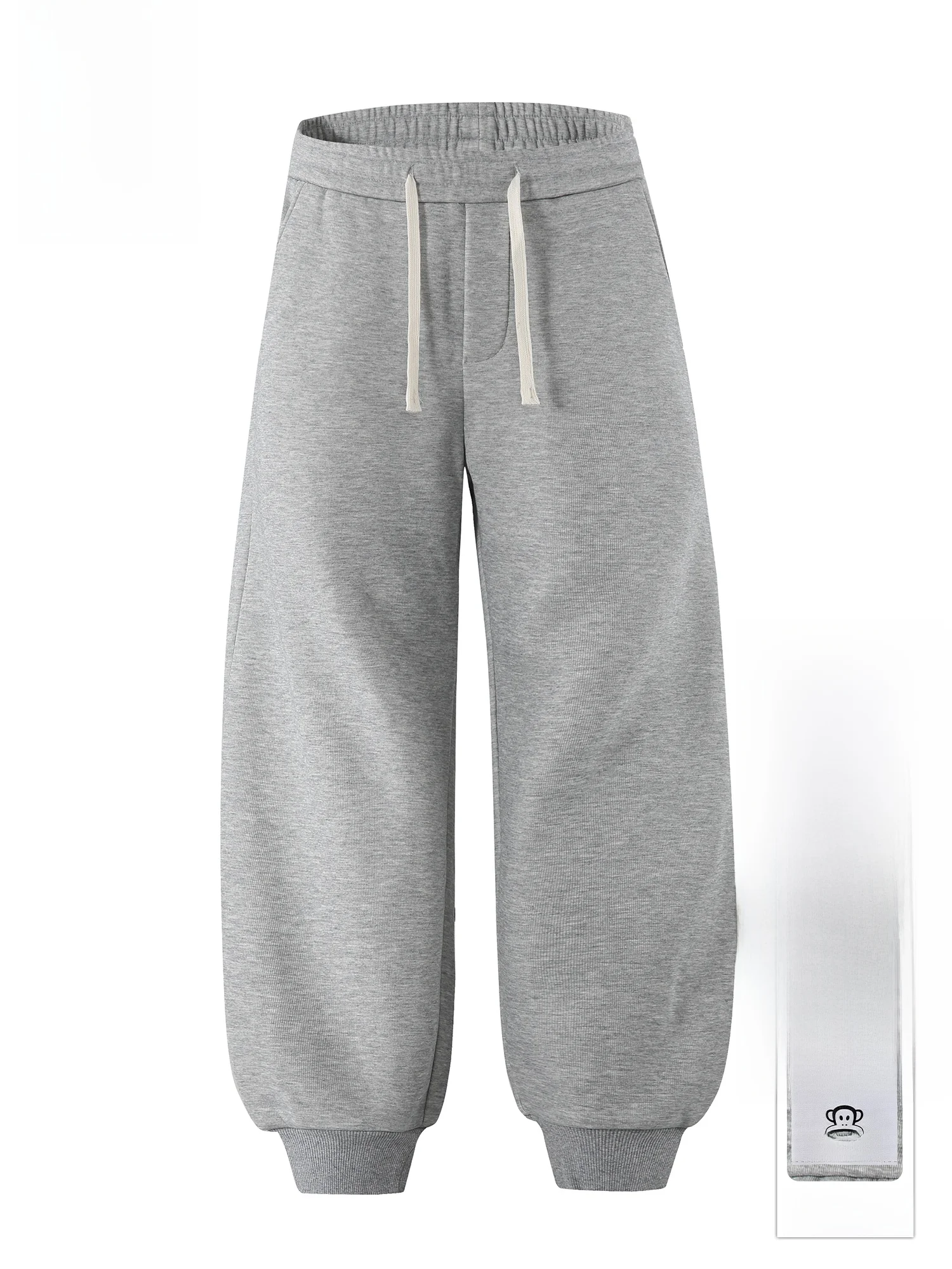 

PaulFrank Comfortable Fce Lined Trousers Autumn Winter Warm Casual Pants Men's Loose Fit ket mid Waist Long Trousers