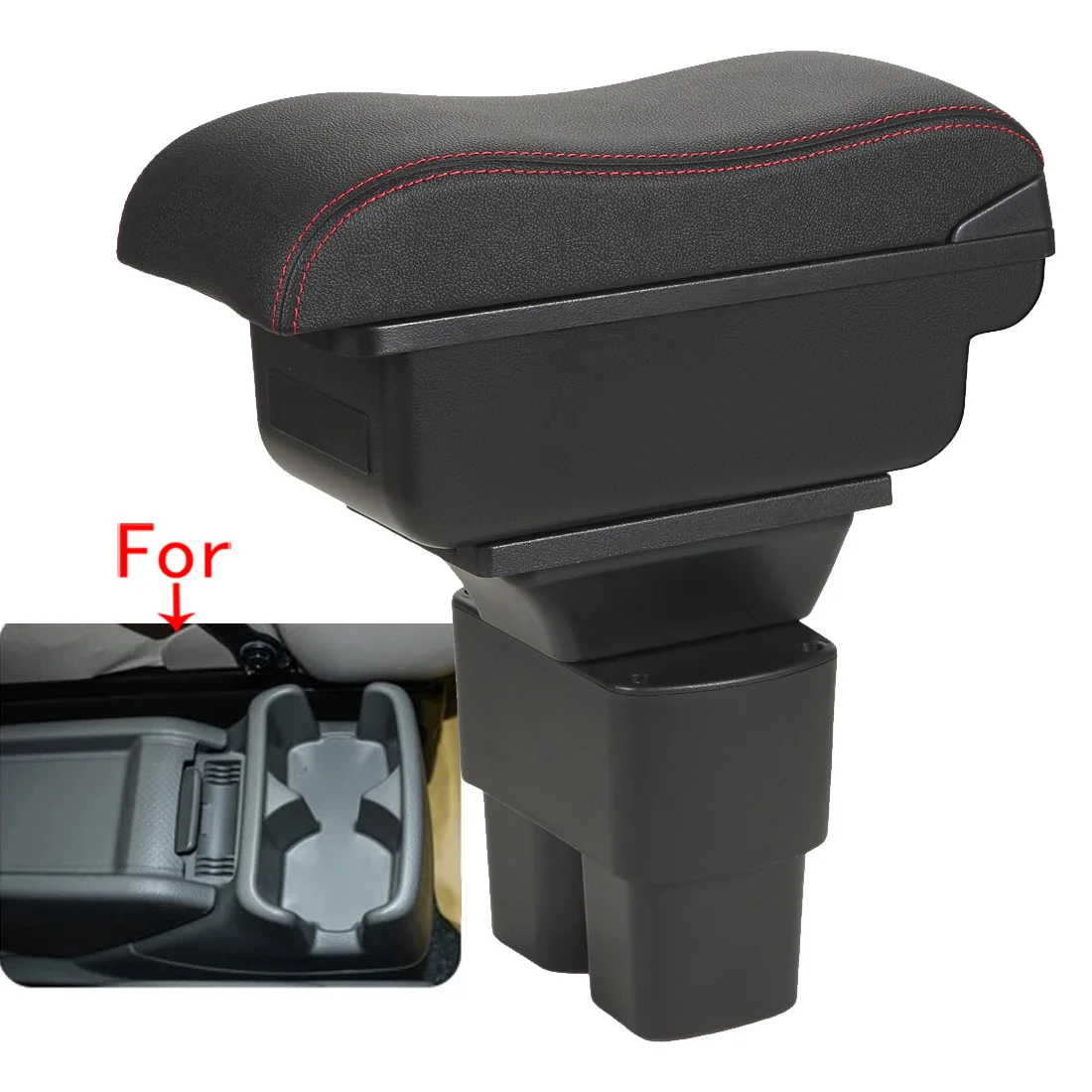 For Nissan NV200 Armrest Box For Nissan NV200 evalia Car Armrest Storage box Curved Surface leather Simple installation