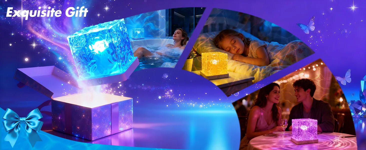 Ozeanwellen-Dynamischer Wasserwellen-LED-Projektor, 16-Farben RGB Fernbedienung Ozeanwellen-Nachtlicht für Schlafzimmer Party Dekoration – Detail 10