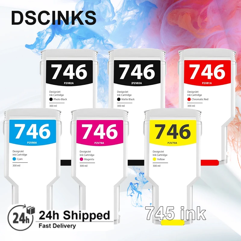 

300ML 746 Ink Cartridge With Pigment Ink for HP 746 Compatible for HP DesignJet Z6 Z9+ Printer with Chip