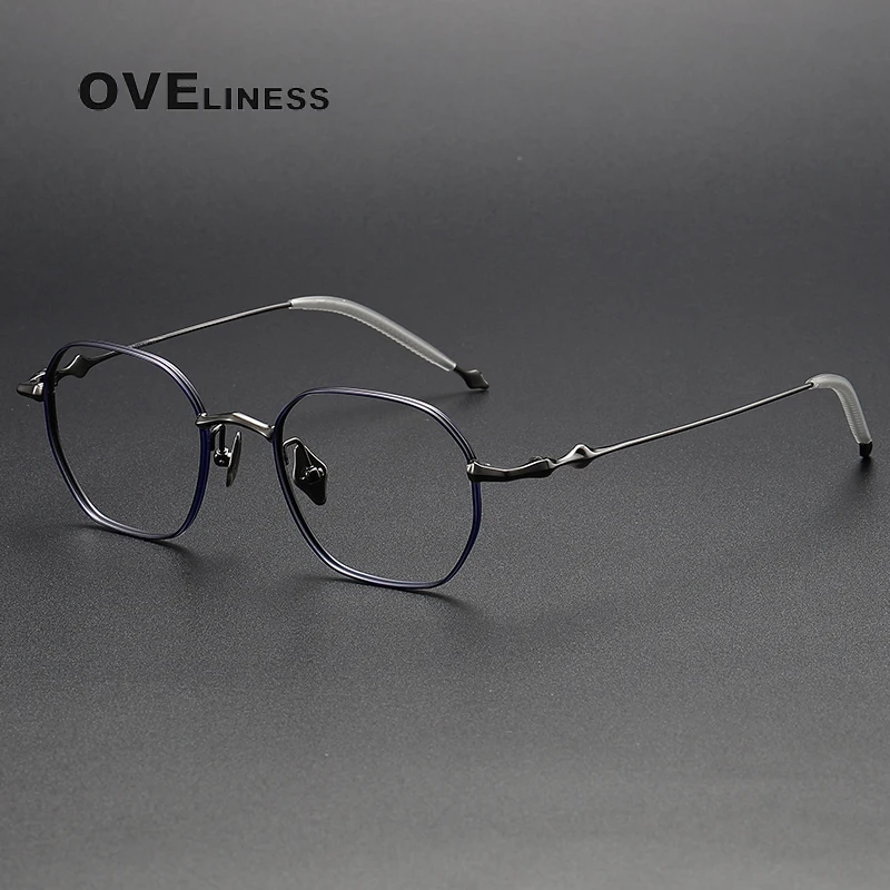 

Vintage Titanium Glasses Frame Men Square Retro Myopia Prescription Optical Eyeglasses Frame Women Korea Luxury Brand Eyewear