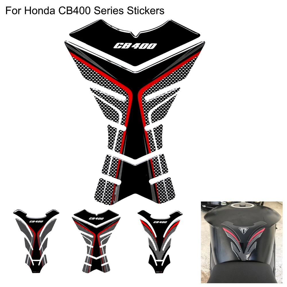 

For Honda CB400 Series Fuel Tank Stickers CB400X CB400F CB400R Motorcycle Decals Waterproof Wear-resistant 3D Tank Pad