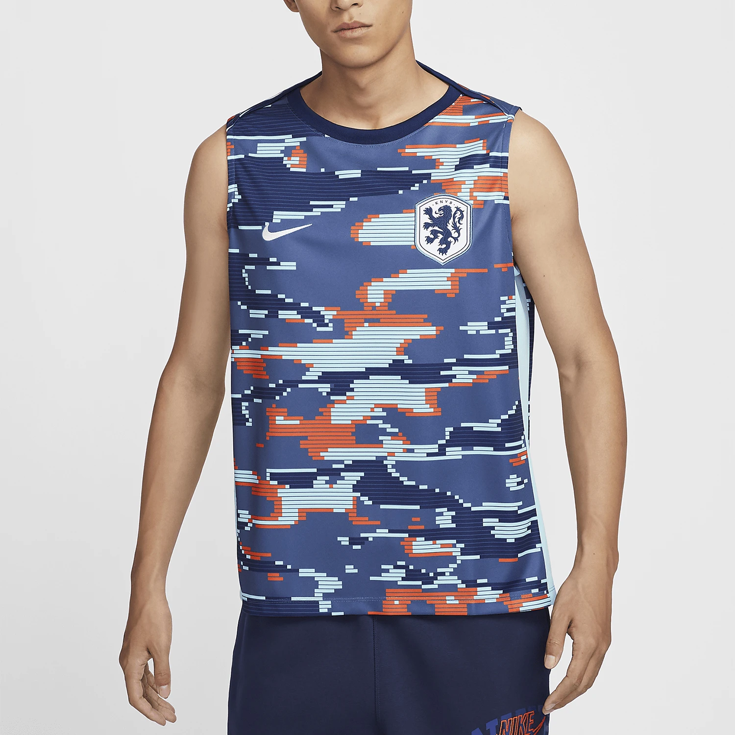 

Мужской тренировочный жилет Nike Authentic для сборной Нидерландов, облегающий крой, для предматчевой подготовки, FJ2718-492