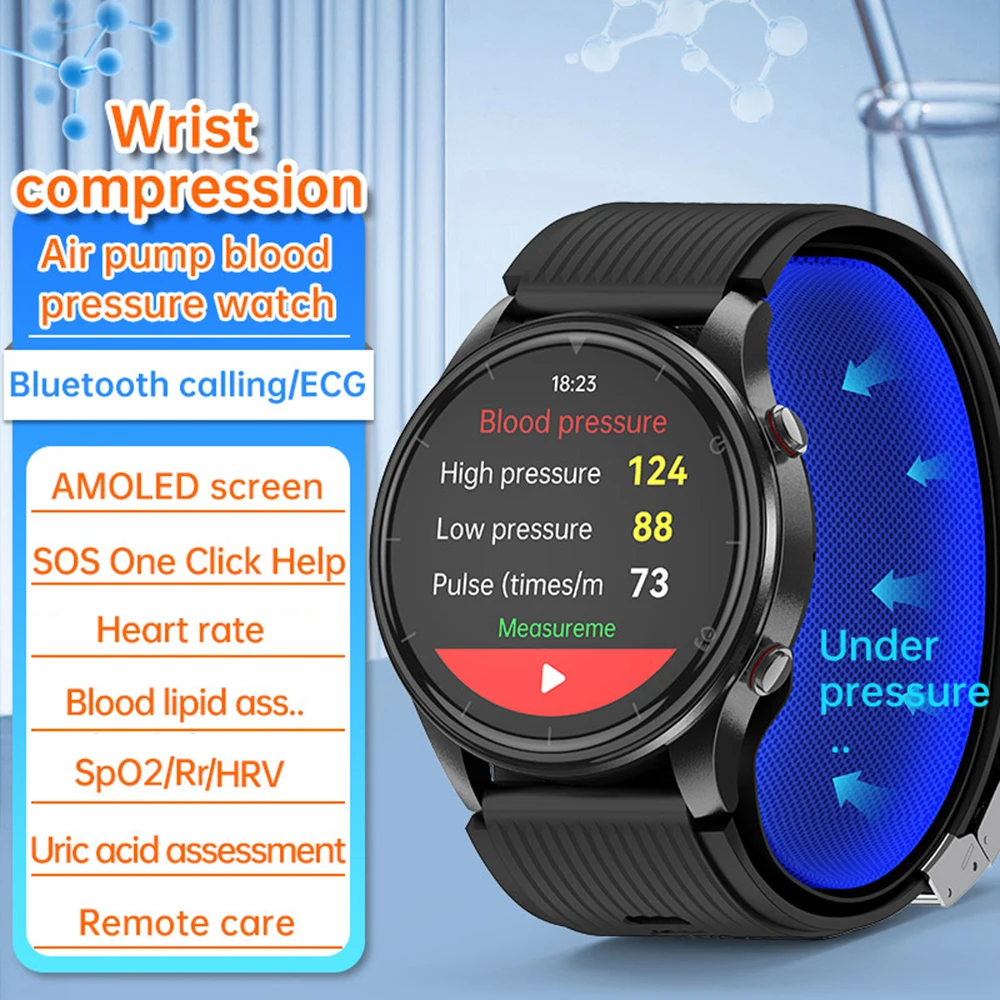 

Новые смарт-часы 2026 года с воздушной помпой и датчиком давления, точным измерением ЭКГ+ВСР, анализом липидов крови и мочевой кислоты, голосовым помощником для мужчин и женщин