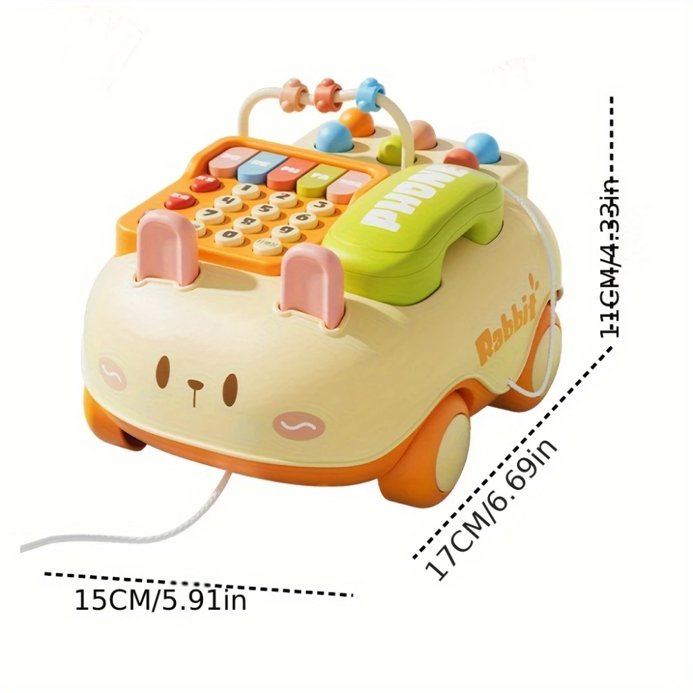 WizKidz Brinquedo de Telefone para Bebês, Brinquedo Interativo de Música e Luz, Piano para Crianças, Jogo de Faz de Conta, Presente de Educação Infantil para Meninos e Meninas.