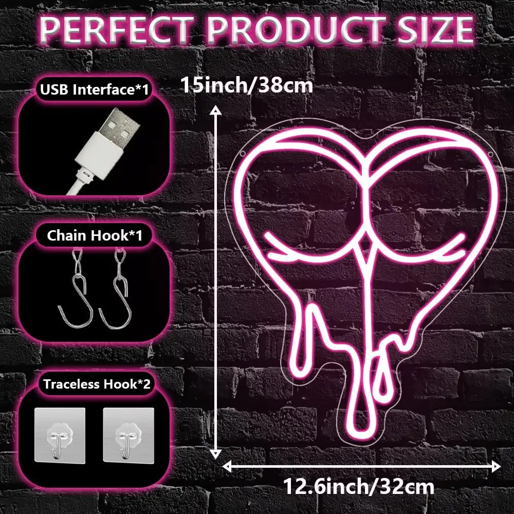 الوردي الخوخ النيون ل Windowe ديكور عكس الضوء LED ضوء النيون لعيد الحب زوجين غرفة اقتراح الزفاف ديكور عاشق هدية