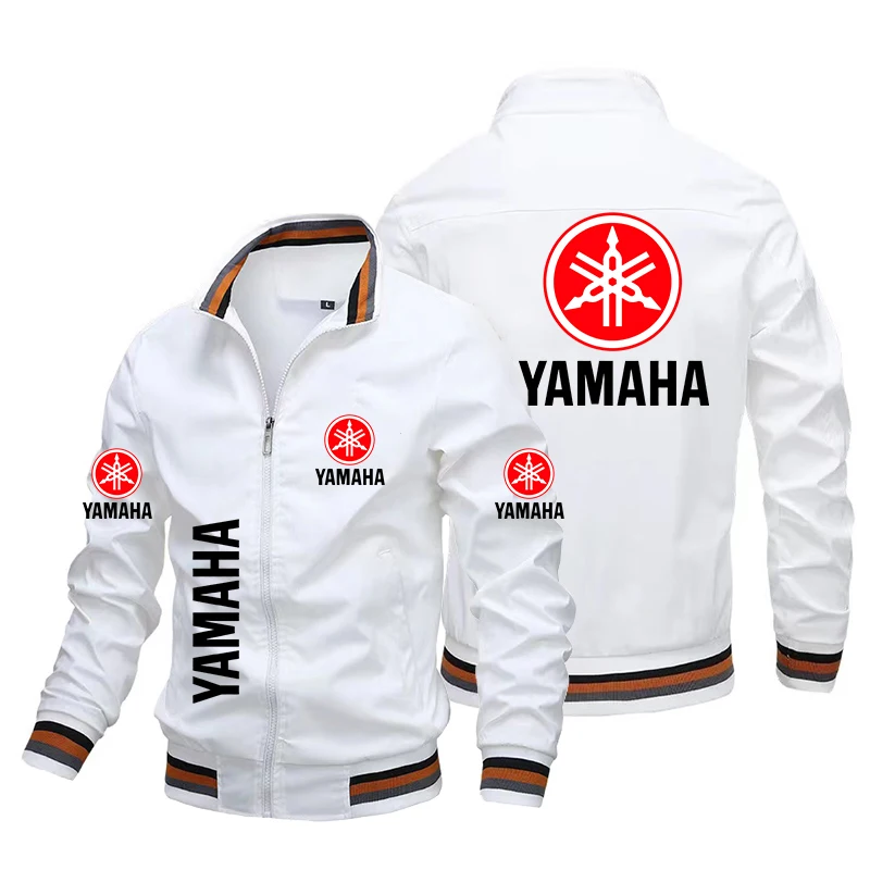 2024 New Men\'s Jacket yamaha motorcycle Logo Print Jacket trendy Casual Loose Men\'s biker Jacket Oversized yamaha clothing S-5XL