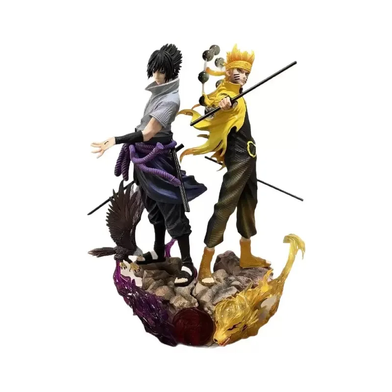 Figurka Anime Shippuden Uzumaki Uchiha Sasuke PVC Figurka Akcji Kolekcjonerska Statuetka Model Lalka Prezent Urodzinowy Figurka Anime — 2
