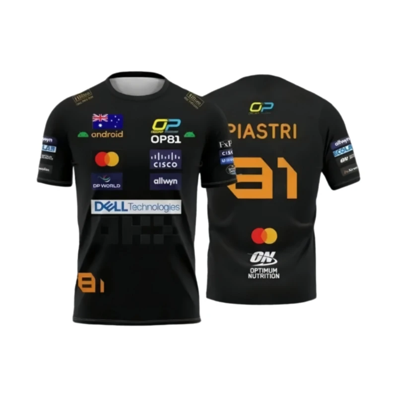 Men's Racing Inspired Short Sleeve T-Shirt 2026 Quick Dry Breathable Top Motorsport Fan Style Daily Outdoor Tee
