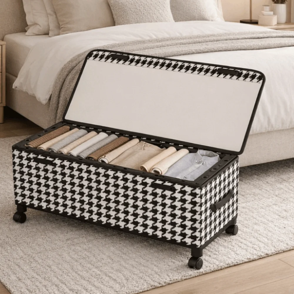 non-woven-fabric-clothes-storage-box-with-wheels-large-capacity-space-saving-under-bed-storage-box-insect-proof-dust-proof
