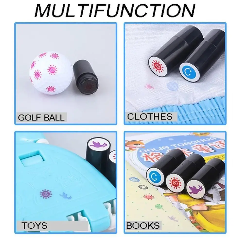 Golfer Gift Colorfast Multicolors Various Patterns Long Lasting Golf Ball Stamper Quick-dry Impression Seal Stamp Marker