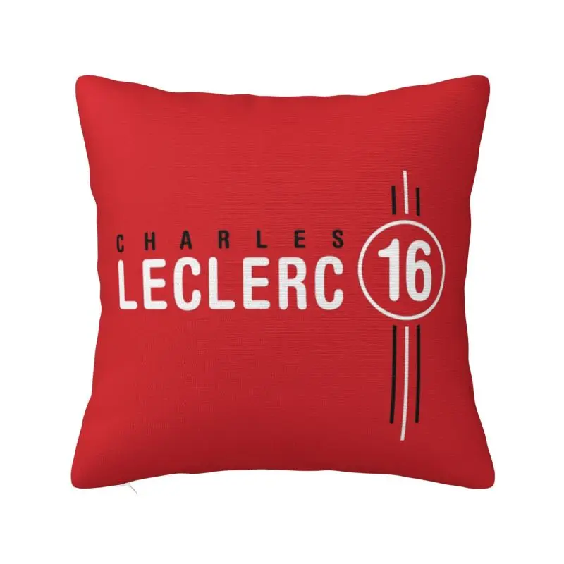 Custom Motorsports Racing Pillow Case Charles Leclerc Cushions Cover for Sofa Square Pillowcase
