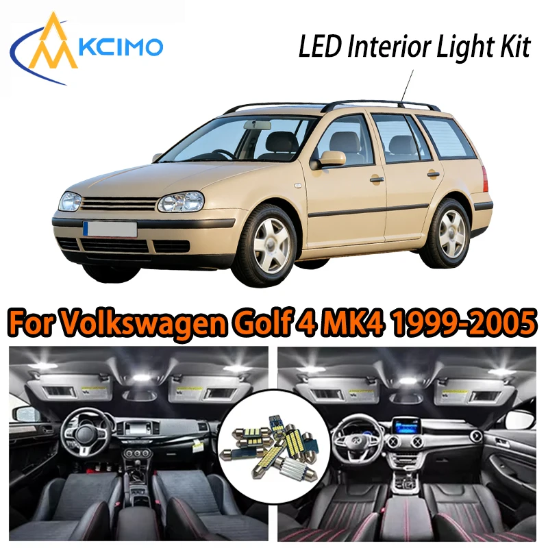 

Long Life LED Interior Lights For Volkswagen Golf 4 MK4 1999-2005, Two Colors Choice Super Bright Easy Install