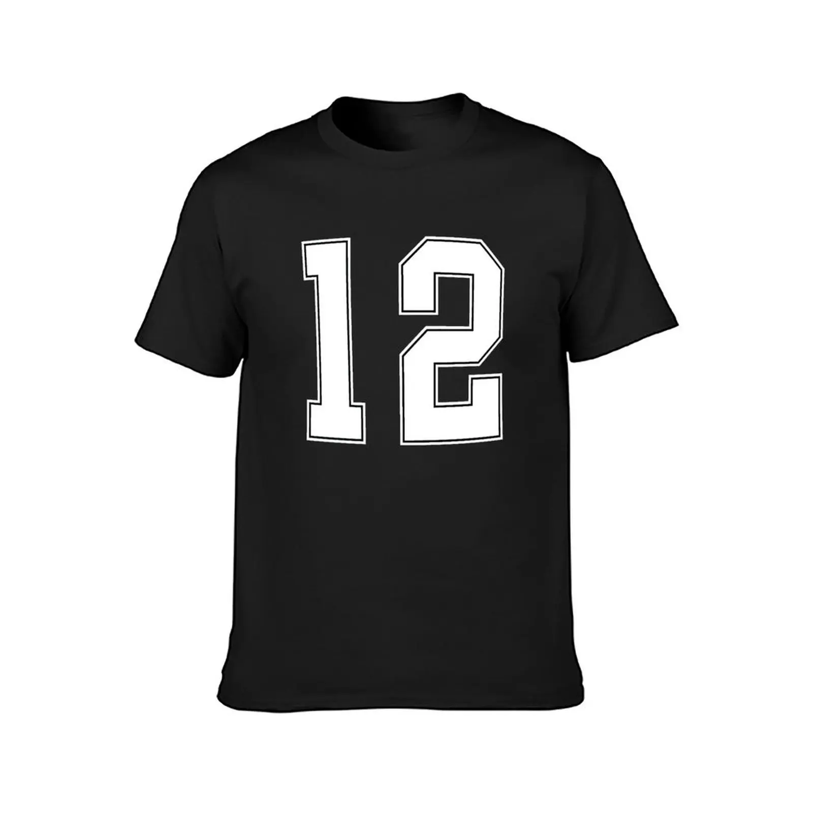 #12 Sports Number T-shirt Aesthetic clothing customs korean fashion sweat mens plain t shirts