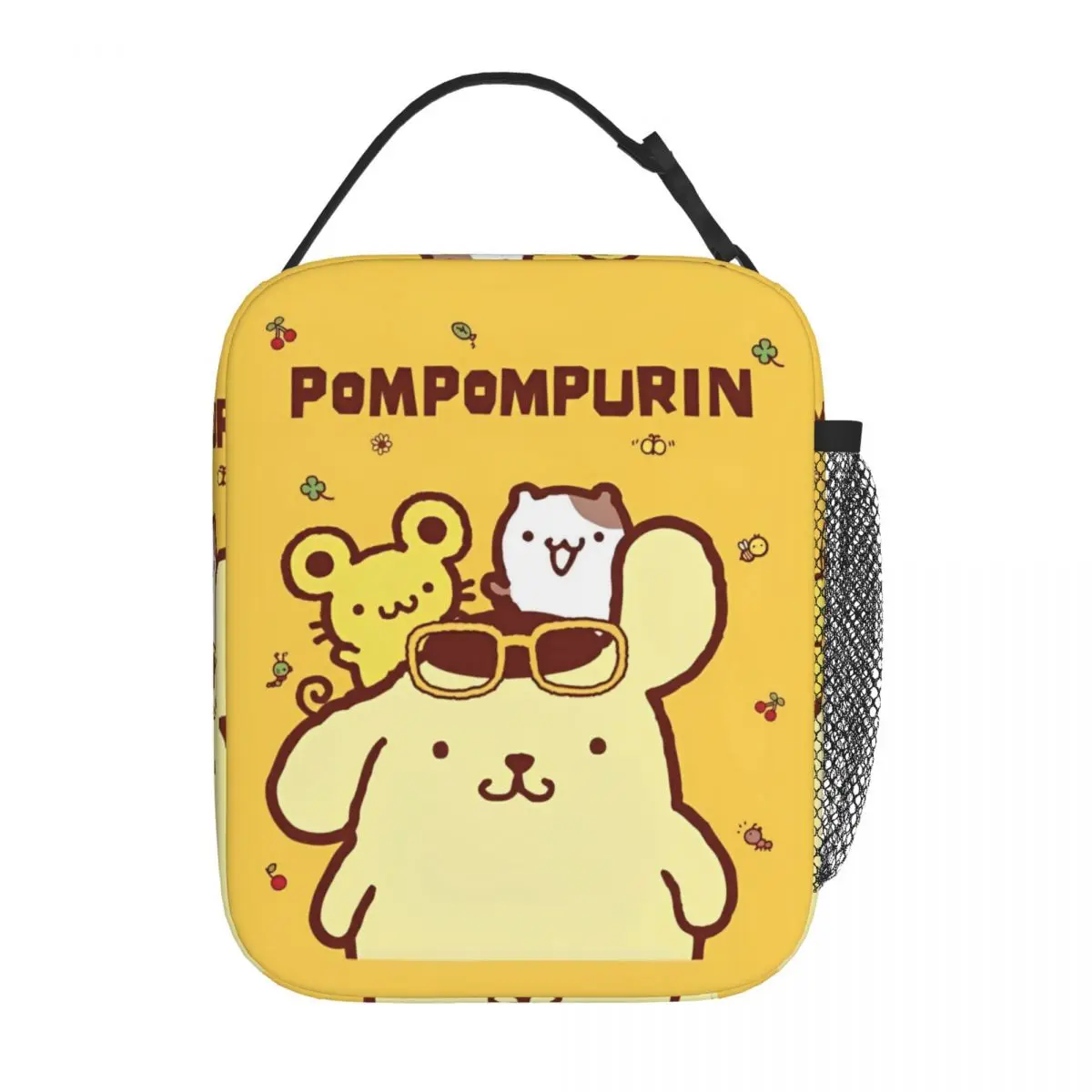 Cute Cartoon Pom Pom Purin Pattern Insulated Lunch Bags Portable Lunch Container Thermal Bag Tote Lunch Box School Picnic