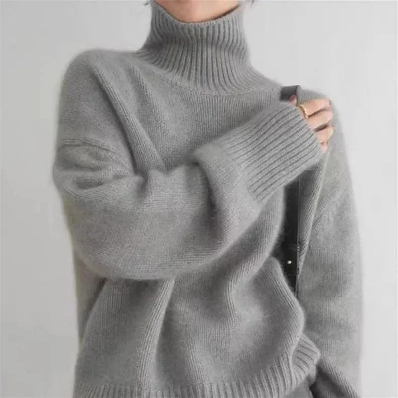 

Turtleneck Sweater Womens 2025 Autumn Winter Tops Korean Slim Women Pullover Jumper Knitted Sweater Pull Femme Hiver Truien