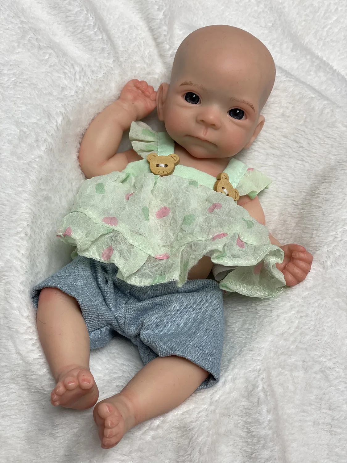 28cm Cute Silicone Bebe Reborn Girl With Painted Skin Waterproof Handmade Soft Touch Feeling Newborn Baby Doll reales para niñas