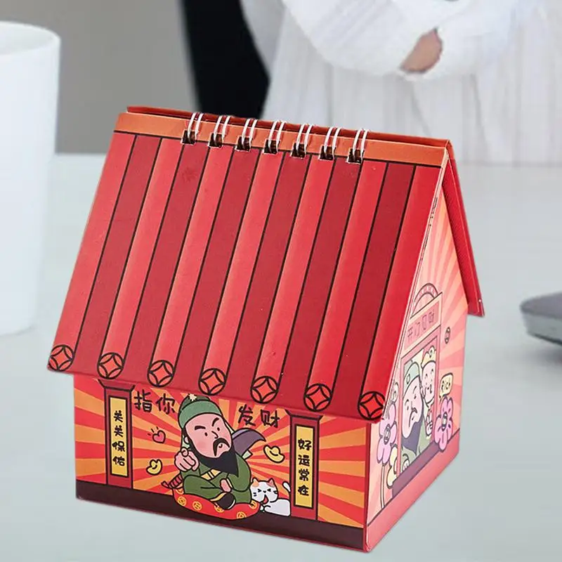 2025 Chinese Daily Calendar Small Calendar Standing Metal Coil Calendar With Memo Notes Desktop 2025 Calendar Practical Monthly