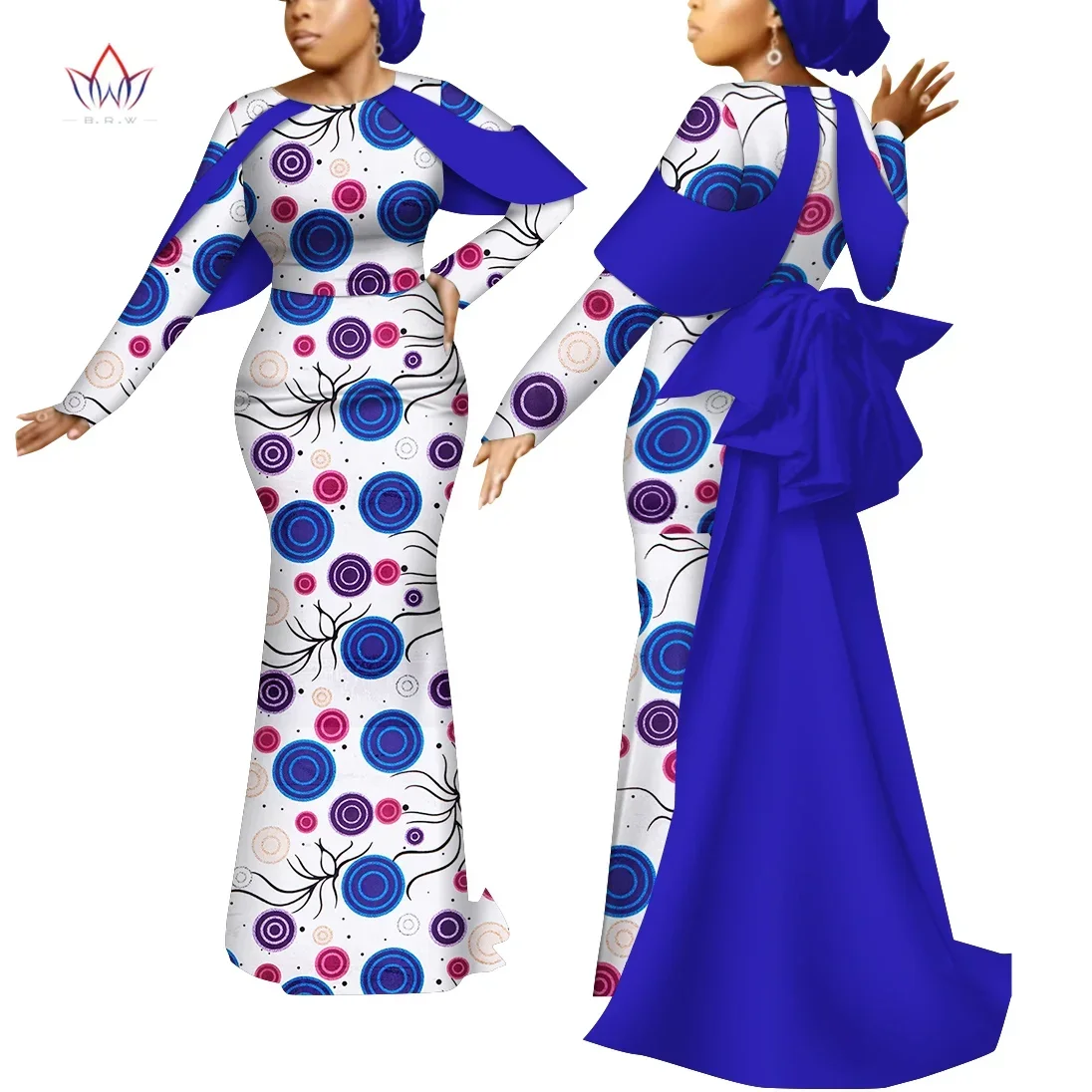 Vestido de festa de manga longa estampado africano riche iki vestidos africanos para mulheres bodycone vestidos africanos wy9108