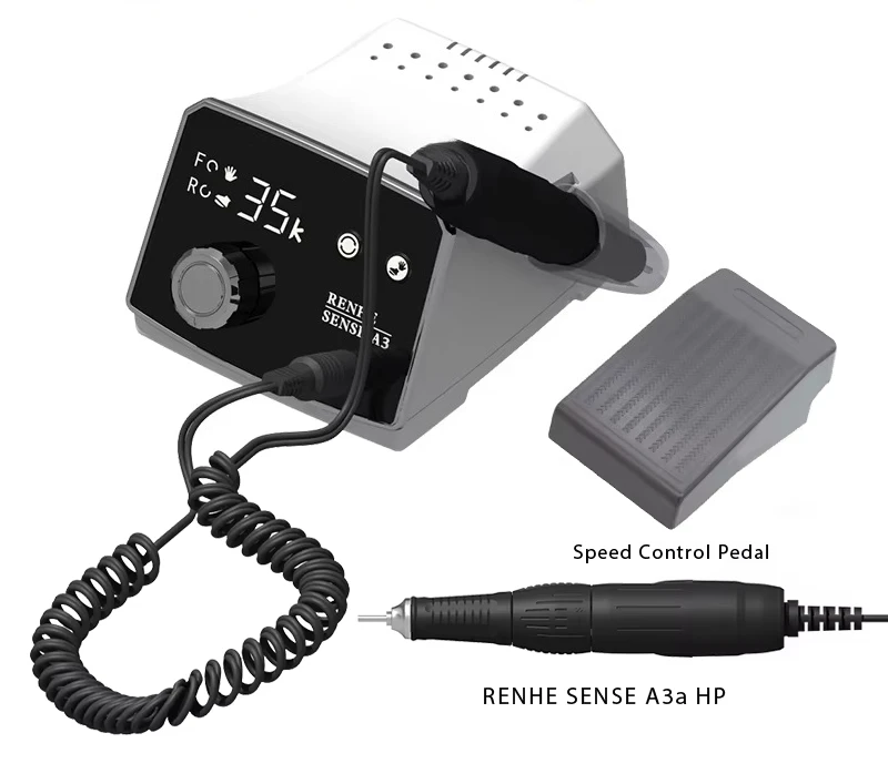 Electric Micromotor LCD Display Dental Lab Nail Art Jewelry Engraving Gem Polishing Machine RHJC RENHE Sense A3a 70W 35000RPM