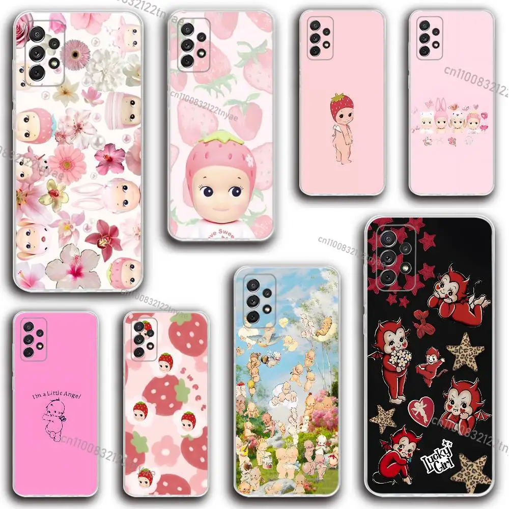 Funda de teléfono Kewpie Cute Angel de silicona para Samsung S30,23,21,22,20 FE lite,S10,9,PIus Note20ultra suave transparente