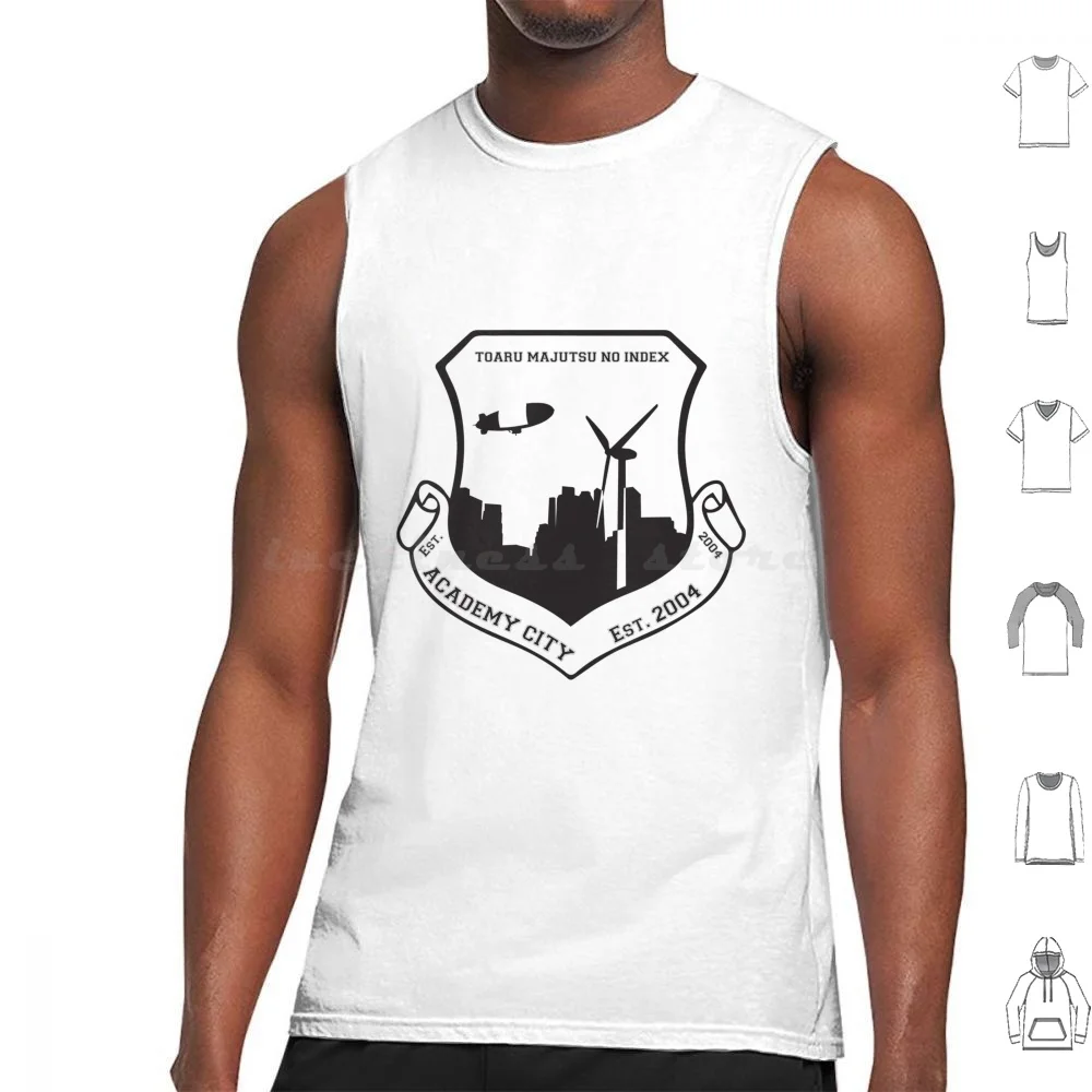 Academy City Tank Tops Vest Sleeveless To Aru Majustu No Index A Certain Magical Index A Certain Scientific Railgun Academy