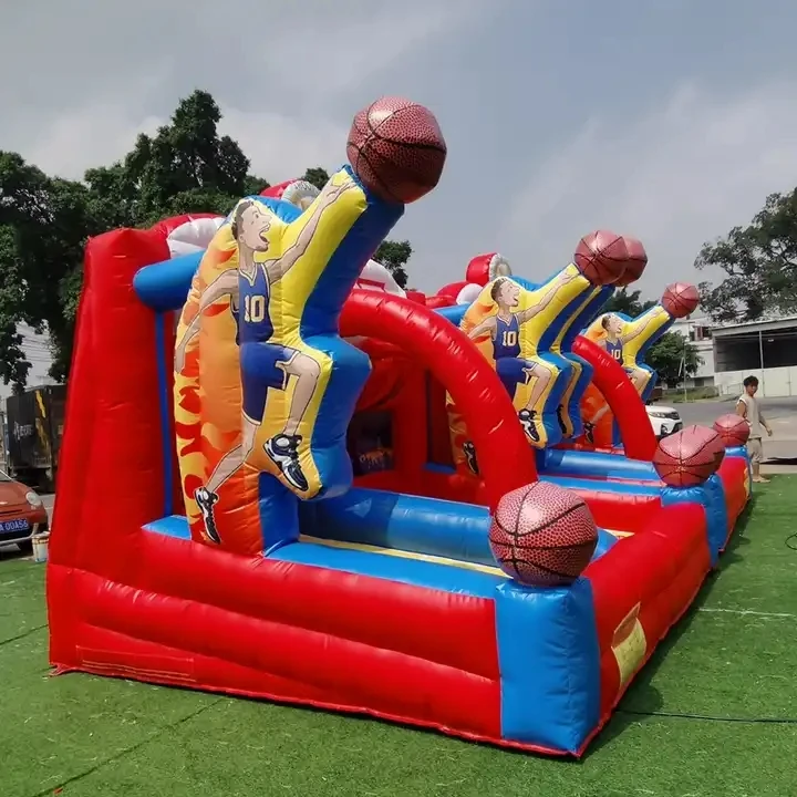 OutdooCommercial PVC 11.5FT-3.5m  Inflatable Basketball Game  / Double Shot Hoop Game For Party/Rental