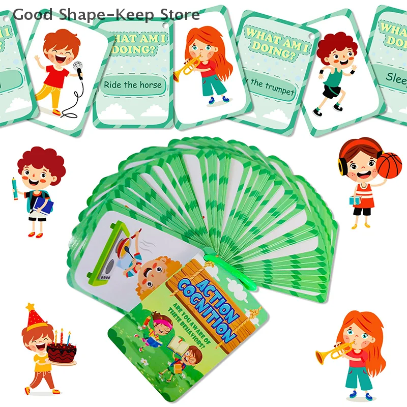 

50Pcs/Set Early Education Educational Toys Cognition Learning Card Funny Memory Flash Cards For Children Kids