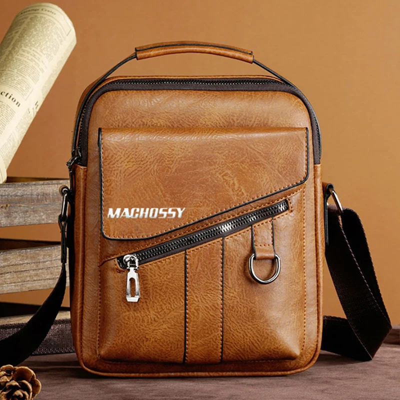 Luxury Brand Men Crossbody Messenger Bags Business Casual Handbag Male Spliter Leather Shoulder Bag Large Capacity for Mens