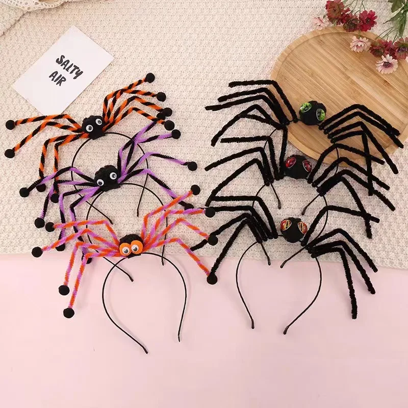 

Halloween Spider Hairband Funny Ghost Festival Party DIY Spider Hand Band Trick Or Treat Kids Happy Halloween Day 2025 Decor