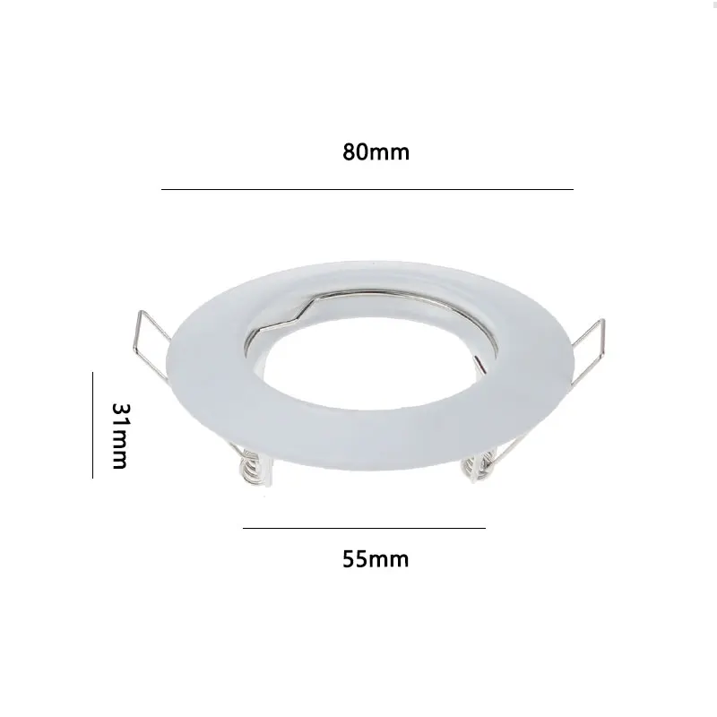 Mr16 Gu10 Fitting Behuizing Armatuur Voor Spotlight 10 Stuks Ronde Metalen Inbouw Led Plafond Armatuur Downlight Frame