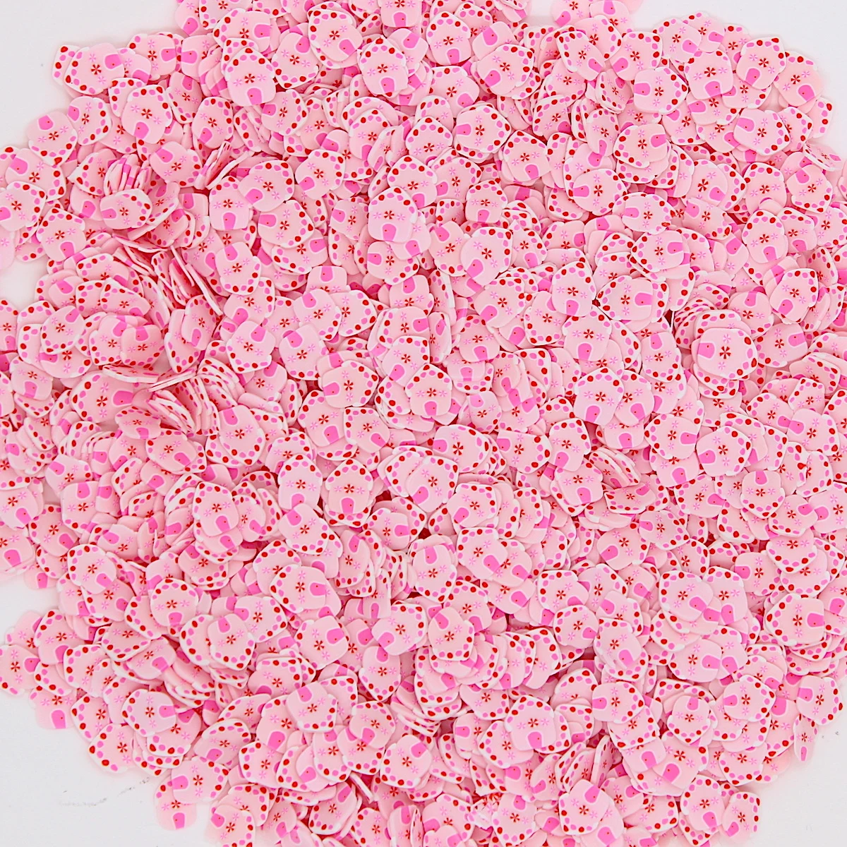 KSCRAFT Pink Gingerbread House Slice Clay Sequins for DIY Shaker Card Making Craft Color Collection