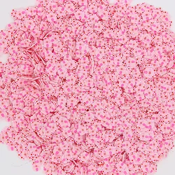 KSCRAFT Pink Gingerbread House Slice Clay Sequins for DIY Shaker Card Making Craft Color Collection