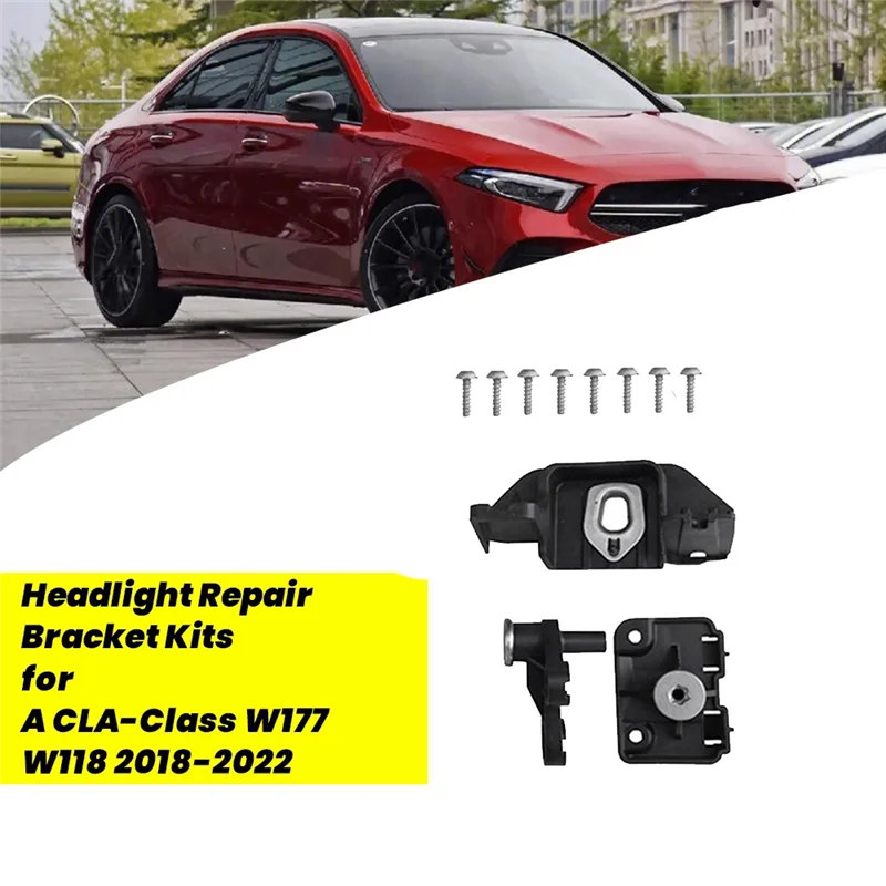 

T2-Car Headlight Repair Bracket Kits For Mercedes Benz A CLA-Class W177 W118 2018-2022 Headlamp Fixed Claw