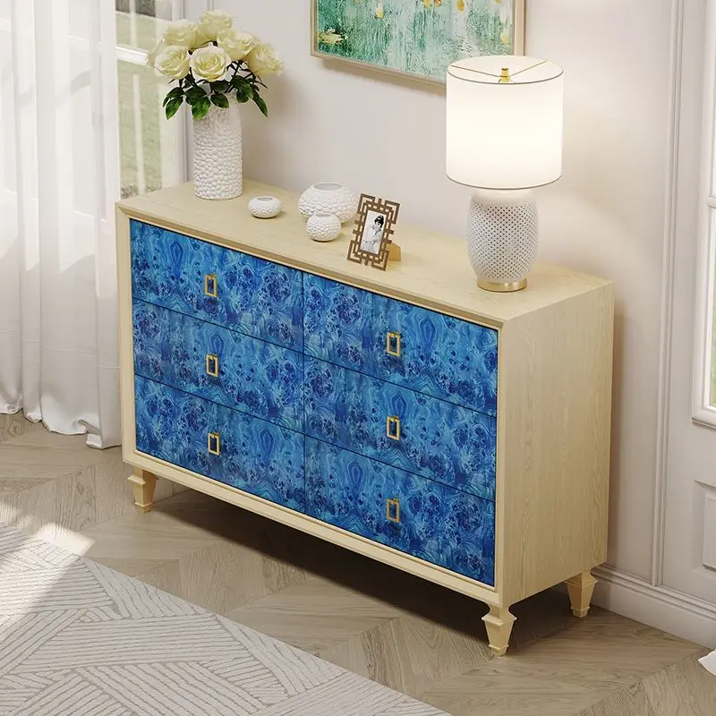 Commode en bois massif pour salon, contre le mur, hall d'entrée, armoire d'entrée, cabine de rangement multifonctionnelle pour écorce de nodule