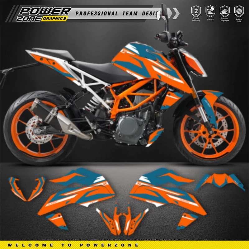 

PowerZone для индивидуальной команды, графические фоны, наборы наклеек для KTM 2017-2020 DUKE 125 390, наклейки для мотоциклов SUPERMOTO